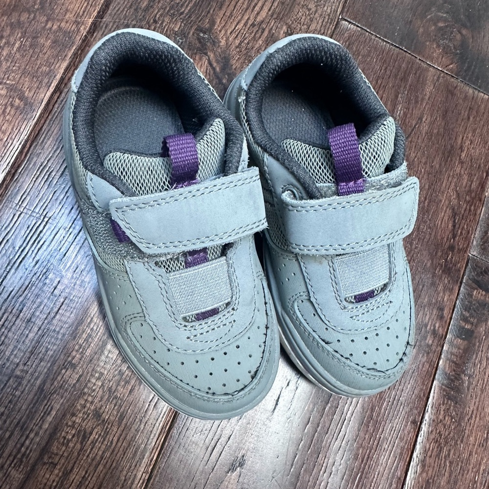 Start Rite Gray and Purple Kids Sneakers